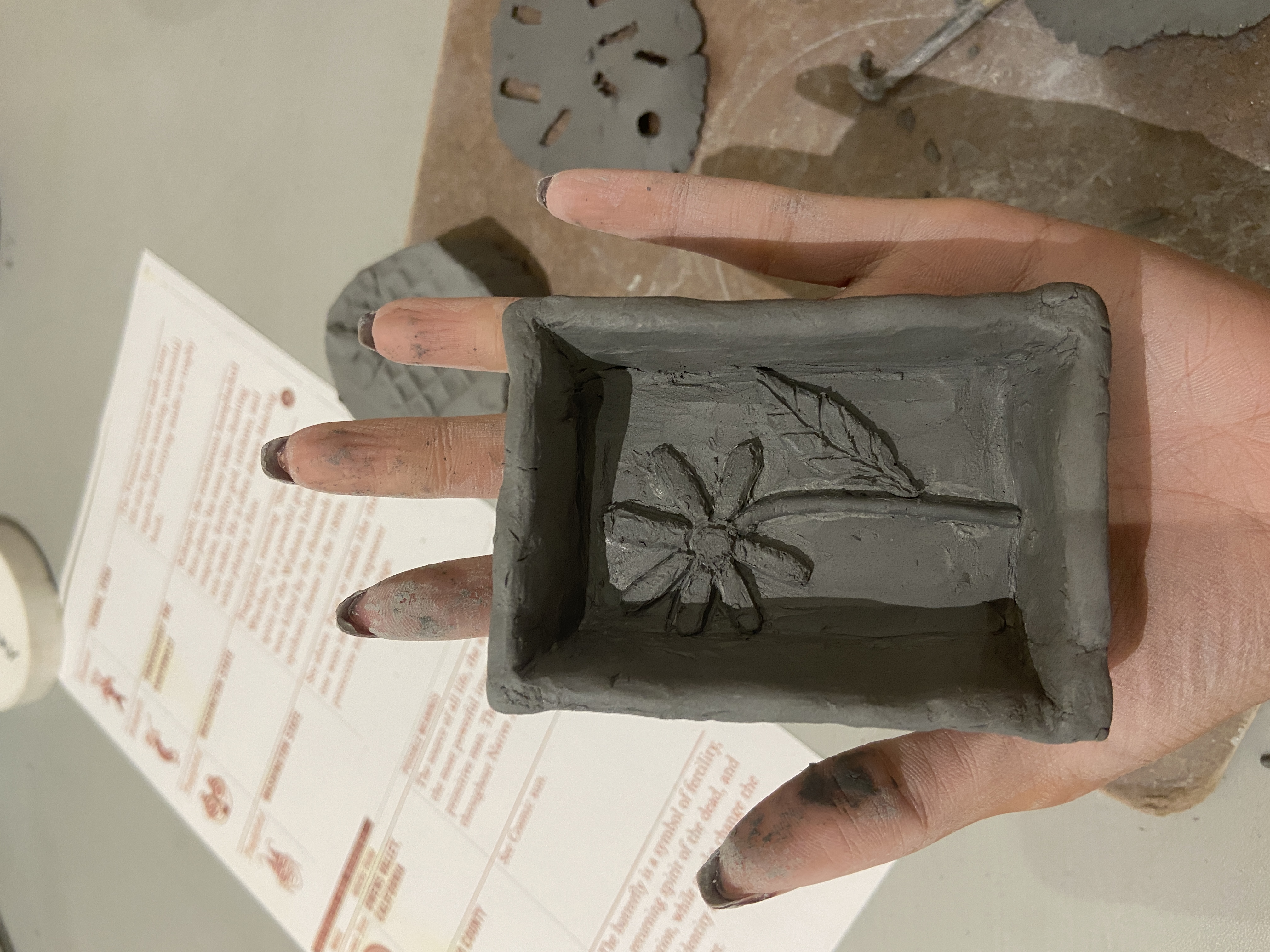daisy dish before firing.JPG